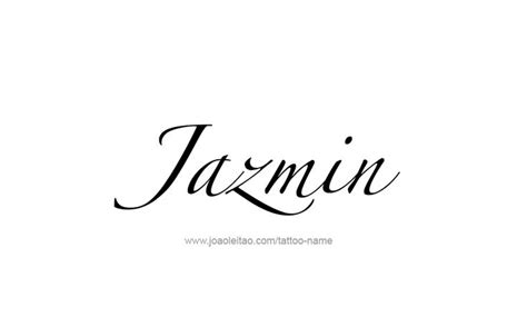 tatuaje con el nombre jazmin|Tatuaje de jazmín